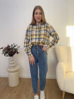 Koszula-flanelowa-bawełniana-bananowa-w-kratę - mouliu (6)