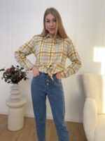 Koszula-flanelowa-bawełniana-cytrynowa-w-kratę - mouliu (2)