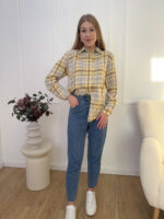 Koszula-flanelowa-bawełniana-cytrynowa-w-kratę - mouliu (5)