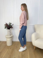 Marynarka Chanelka - one- Różowa Z Broszką-mouliu (4)