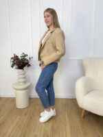 Marynarka Chanelka - one- beżowa - Z Broszką-mouliu (4)