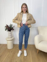 Marynarka Chanelka - one- beżowa - Z Broszką-mouliu (6)